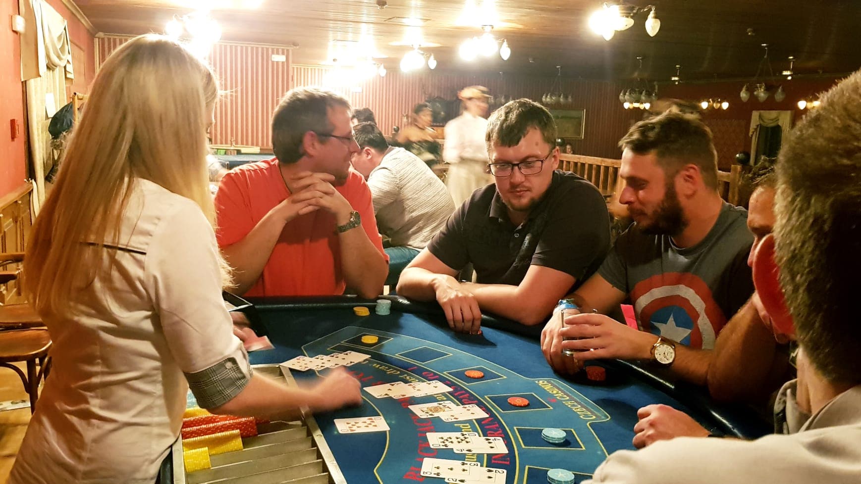 Mobilní casino s blackjackem na firemní akci
